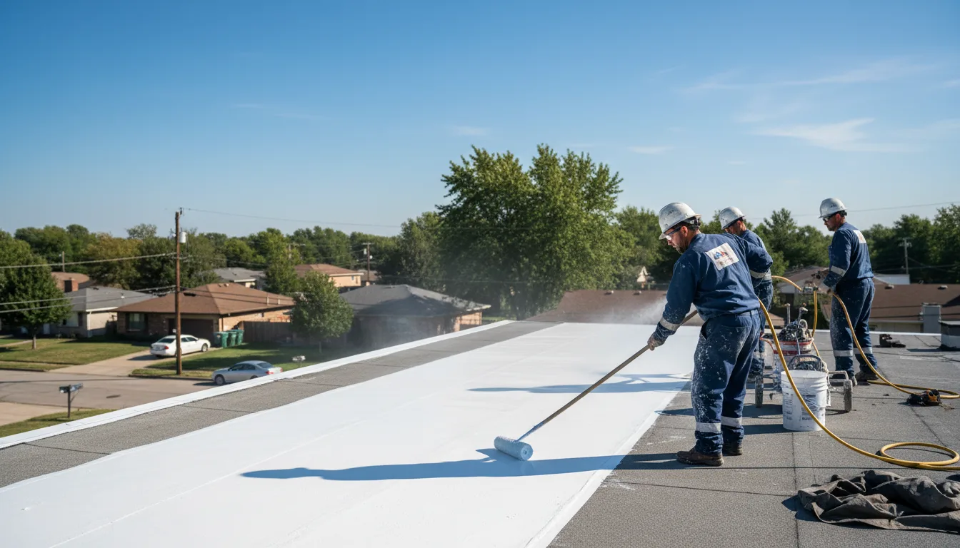 Commercial roof coating in Harrison Valley, PA near me